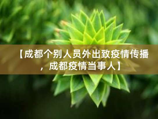 成都个别人员外出致疫情传播，这些处理方式你要知道